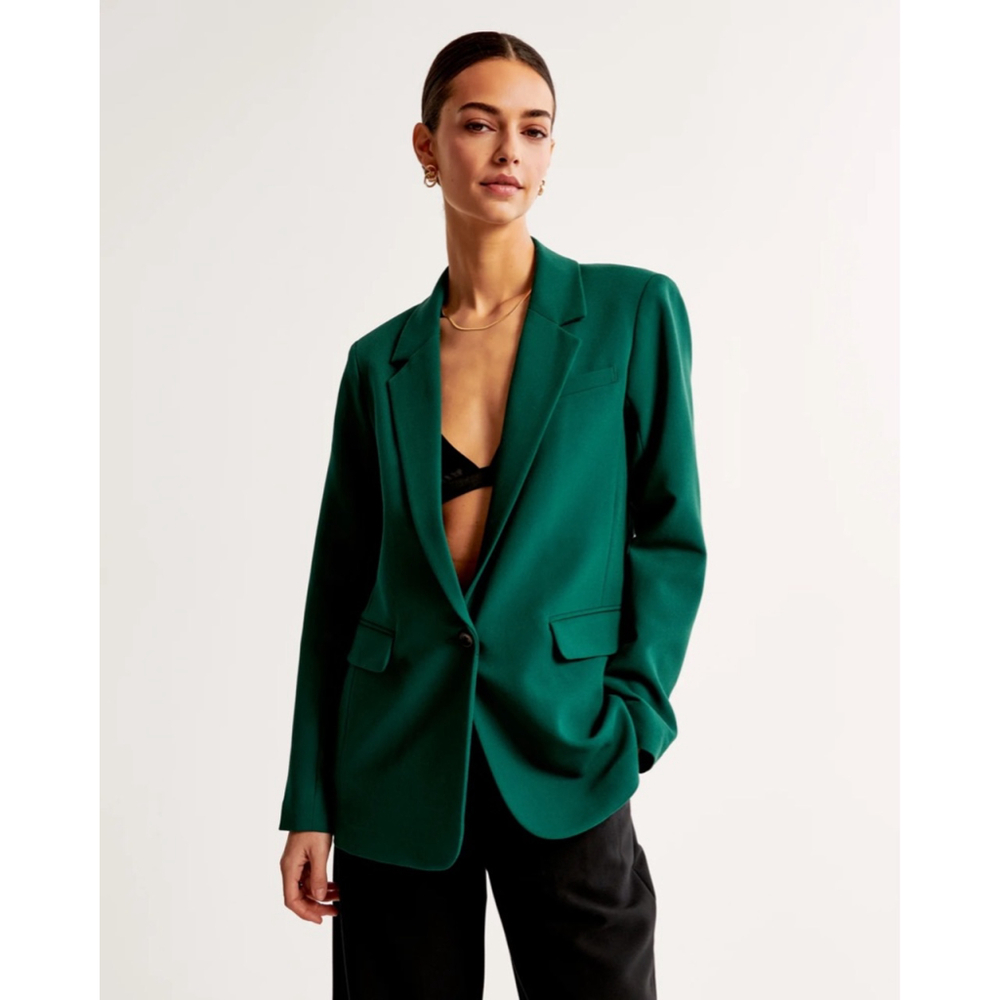 LIKE NEW! Abercrombie & Fitch Green Blazer
